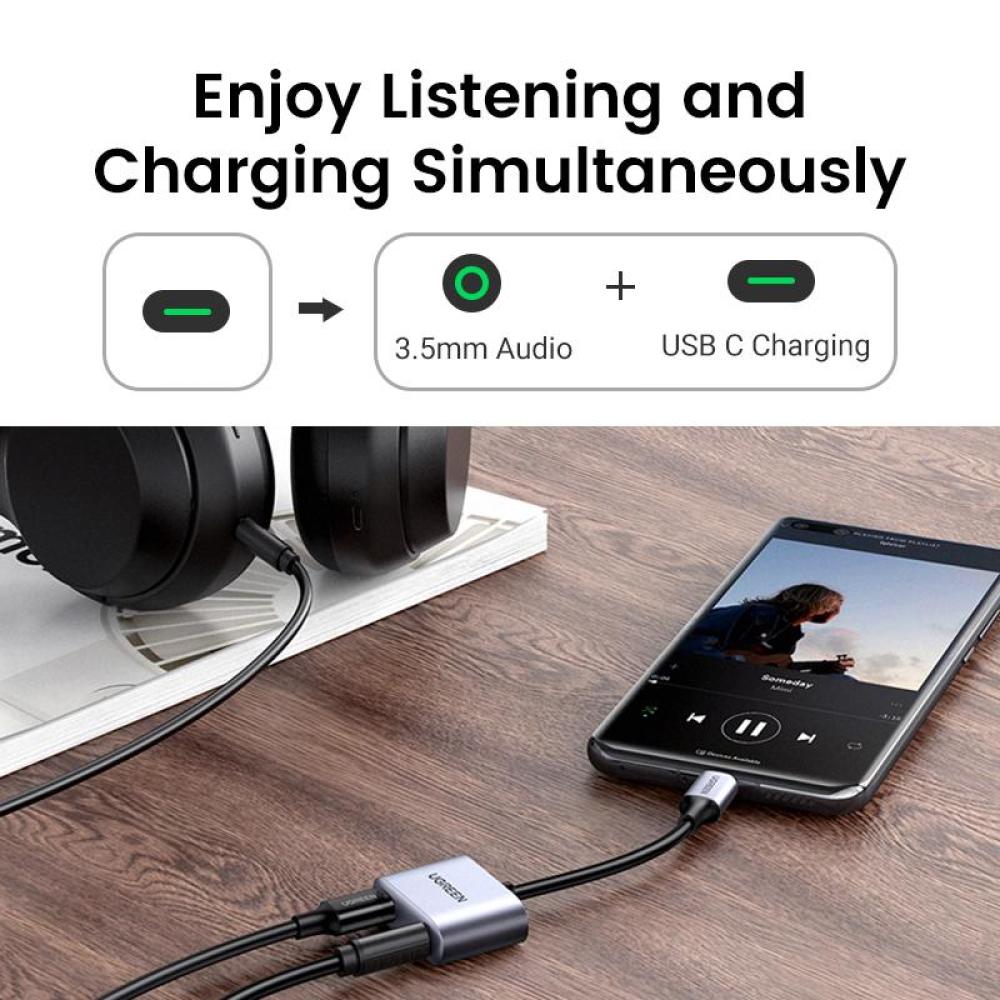 وصلة يوقرين USB-C إلى Aux - تجربة استماع وشحن متكاملة