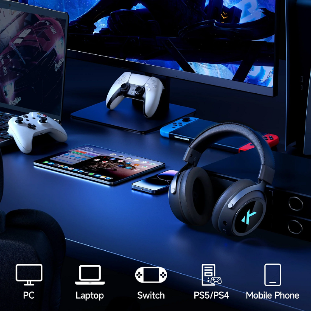 سماعة الألعاب اللاسلكية MCHOSE X9 (Tri-Mode + 7.1 )
