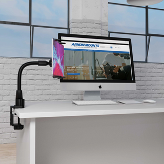 حامل تابلت بمشبك C وذراع مرن 12 بوصة (Slim-Grip® Heavy-Duty)