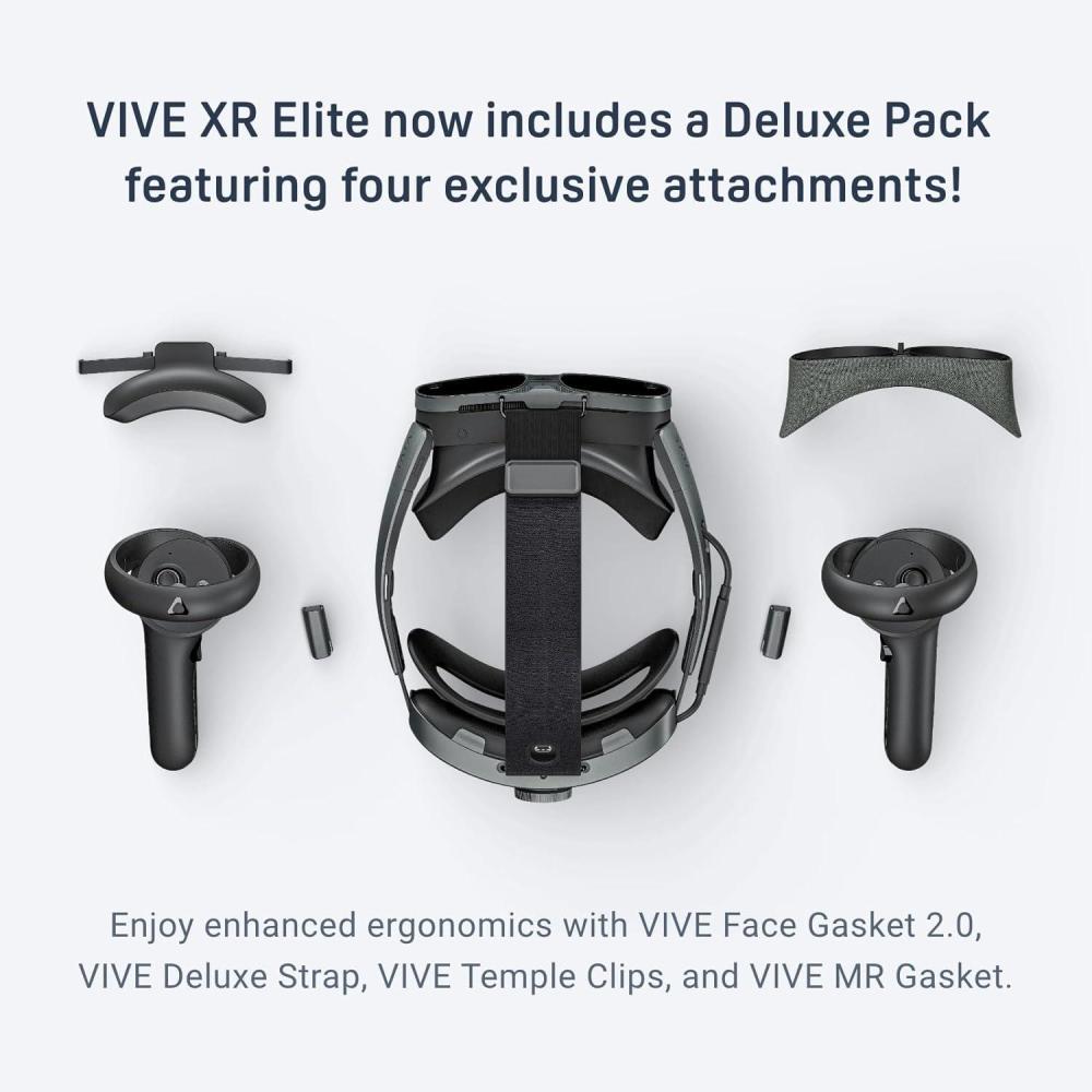 نظارات الواقع الافتراضي HTC Vive XR Elite مع أذرع التحكم