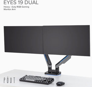 حامل مزدوج لشاشات E19 مع إضاءة RGB قابلة للتخصيص