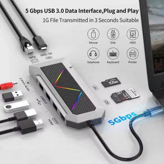 وصلة Fox RGB USB-C 9 في 1 - NMRSTOR