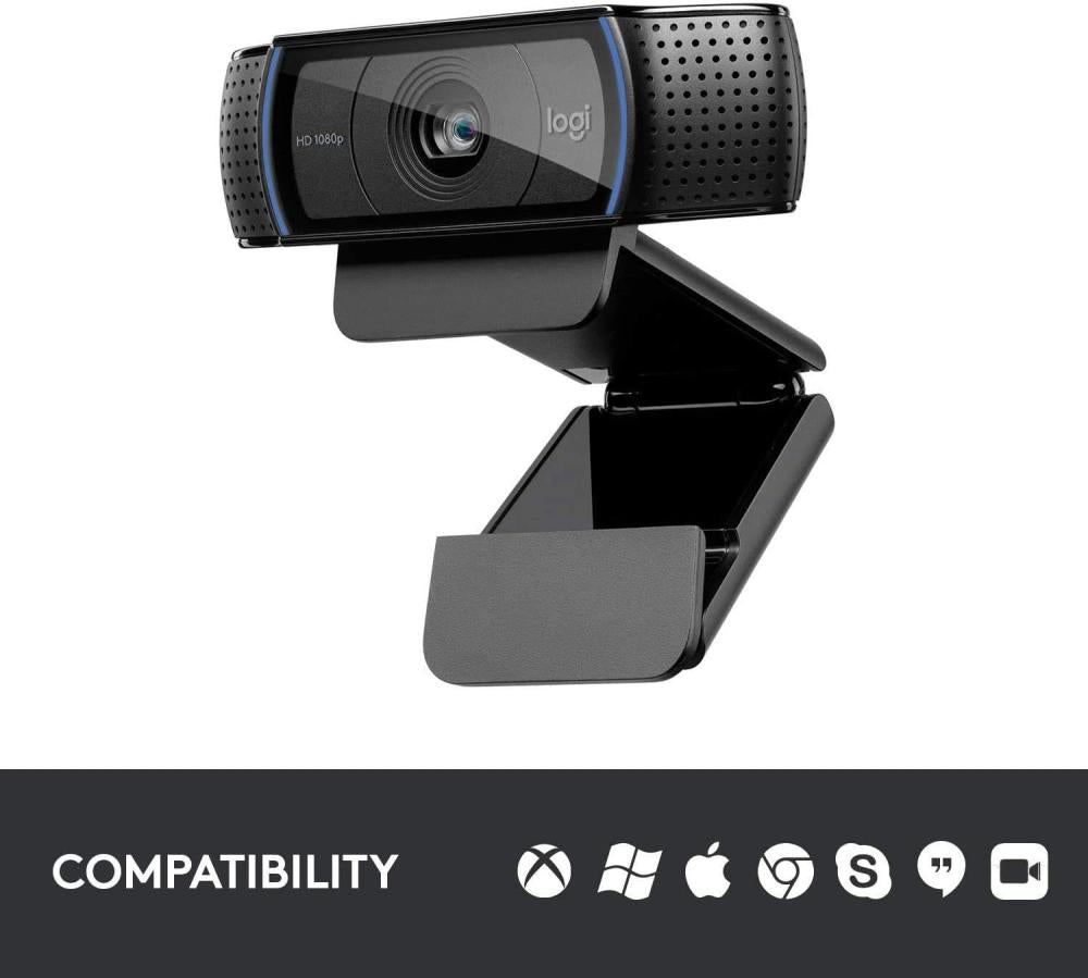 لوجيتيك كاميرا ويب C920 HD برو مع تركيز تلقائي وميكروفون