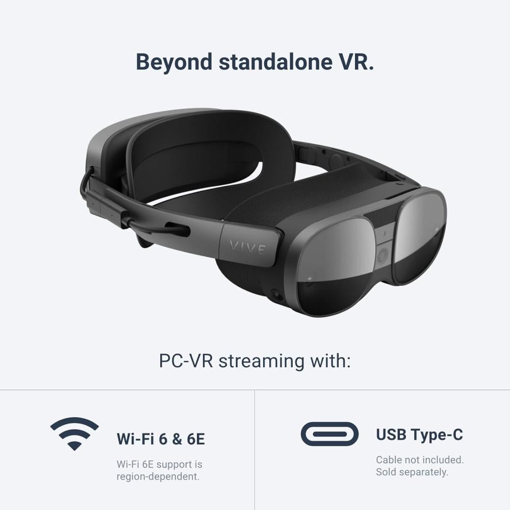 نظارات الواقع الافتراضي HTC Vive XR Elite مع أذرع التحكم