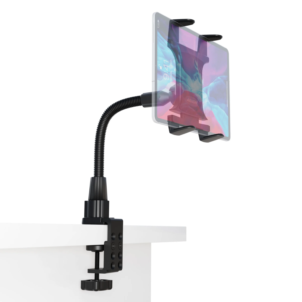 حامل تابلت بمشبك C وذراع مرن 12 بوصة (Slim-Grip® Heavy-Duty)