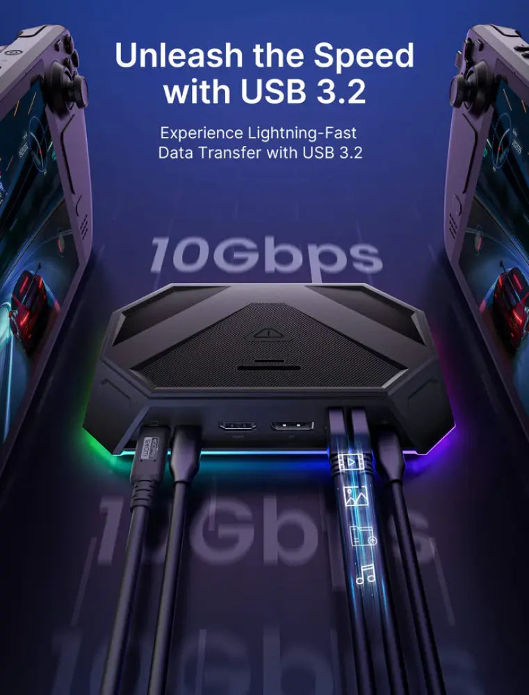 وصلة احترافية من JSAUX RGB Hub Dock