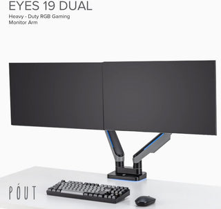 حامل مزدوج لشاشات E19 مع إضاءة RGB قابلة للتخصيص