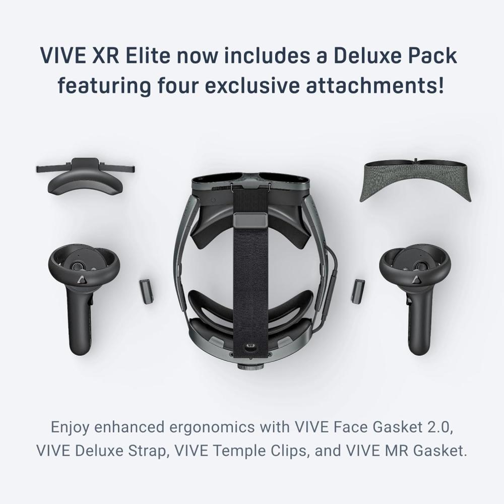 نظارات الواقع الافتراضي HTC Vive XR Elite مع أذرع التحكم