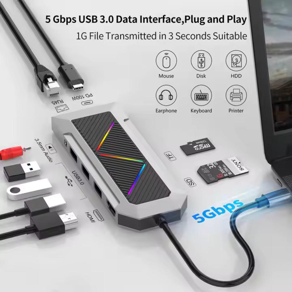 وصلة Fox RGB USB-C 9 في 1