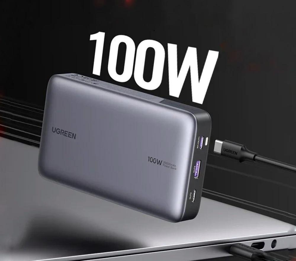 باور بانك بقدرة 100 واط وبسعه 20000 ملي امبير من براند {UGREEN}