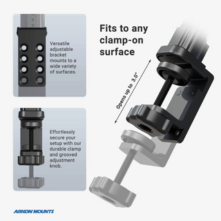 حامل تابلت بمشبك C وذراع مرن 12 بوصة (Slim-Grip® Heavy-Duty)