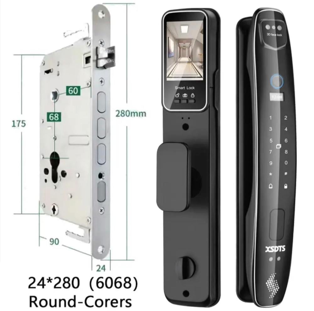 قفل الباب الذكي يعمل ببصمة الوجه والاصبع وبعدة طرق اخرى