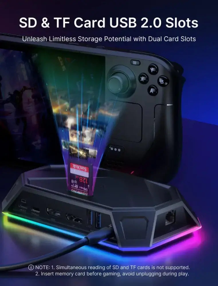 وصلة احترافية من JSAUX RGB Hub Dock